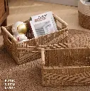 Cesta Rectangular Mediano Mimbre