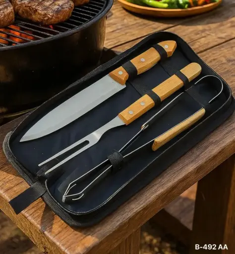 [B-492] KIT x3 HERRAMIENTAS DE BARBACOA