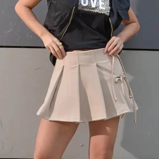 [4253918] FALDA SHORT TAUPE TL CAMEL