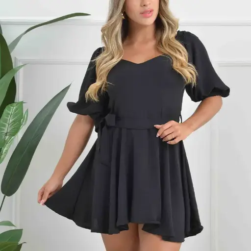 [ANGIE] ANGIE VESTIDO NEGRO TL NEGRO