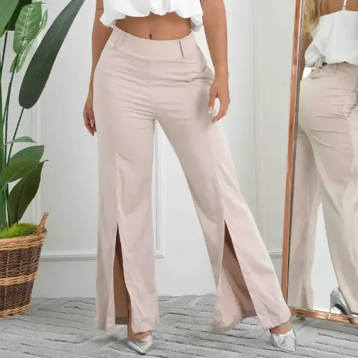 [P3878] PANTALON COLETT BEIGE TM BEIGE